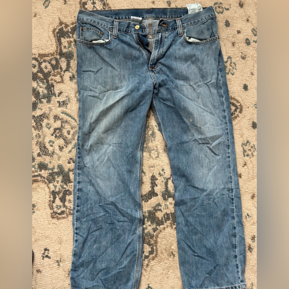 Carhartt Blue Straight Jeans with Classic Style